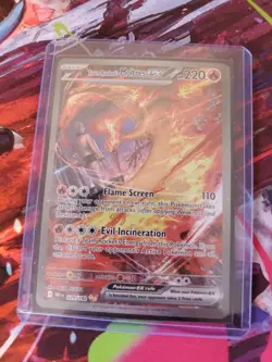 Team Rocket’s Moltres ex 229/182 Illustration Rare DRI Pokemon Card NM - Image 3