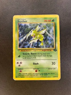 Scyther 26/64 Jungle Set Non Holo Rare Vintage Pokemon Card 1999 WOTC - Image 1