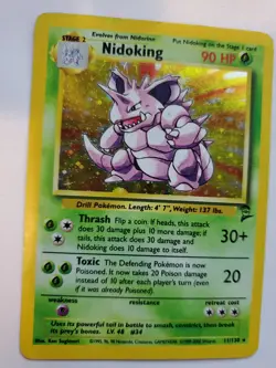 Nidoking Base Set 2 Pokemon Card WOTC HP - Image 1