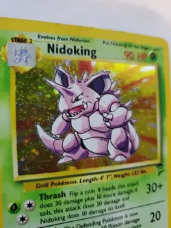 Nidoking Base Set 2 Pokemon Card WOTC HP - Image 2