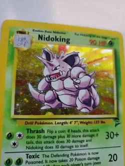Nidoking Base Set 2 Pokemon Card WOTC HP - Image 3