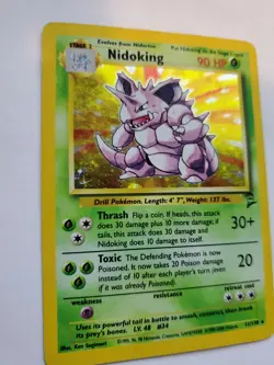 Nidoking Base Set 2 Pokemon Card WOTC HP - Image 5
