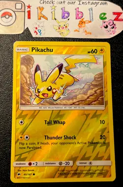 Pikachu 40/147 NM Reverse Holo Rocky Mountain Art Pokemon Card. Fast Shipping! - Image 1