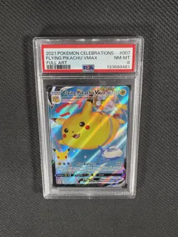 PSA 8 Flying Pikachu VMAX Celebrations 2021 Pokemon Card 007/025 Full Art Rare - Image 4