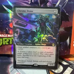 Chrome Dome (Extended Art Foil) Rare MTG Ninja Turtles - Image 1