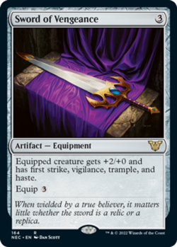 x1 Sword of Vengeance R MTG Commander: Kamigawa: Neon Dynasty M/NM, English - Image 1