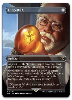 Dino DNA (Borderless) #20 (NM) Jurassic World REX Magic MTG - Image 1
