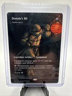 MTG Donnie's Bo Shadowspear Borderless TMNT PZA M0017 Magic The Gathering - Image 1