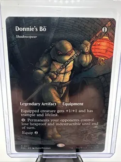 MTG Donnie's Bo Shadowspear Borderless TMNT PZA M0017 Magic The Gathering - Image 2