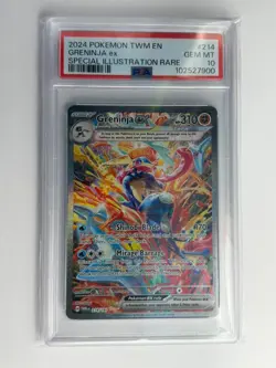 2024 POKEMON TWM EN-TWILIGHT MASQUERADE #214 GRENINJA EX PSA 10 - Image 1