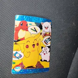 Pokemon Pocket Monsters Vending Prism Holo Vintage Sticker #449 PIKACHU rare - Image 1