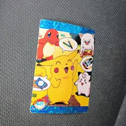 Pokemon Pocket Monsters Vending Prism Holo Vintage Sticker #449 PIKACHU rare - Image 2