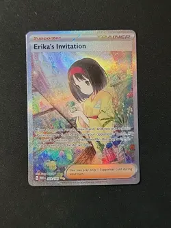 Pokemon Card TCG Scarlet & Violet Trainer Supporter Erika's Invitation 203/165 - Image 1