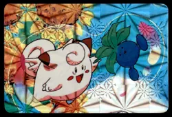 1999 Pokemon Vending Machine Sticker Clefairy Oddish Unlicensed Japanese Prism - Image 1