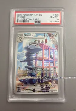 2023 Pokemon PAR EN 208 Steelix Illustration Rare PSA GEM MT 10 - Image 1