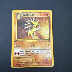 1st Edition Sandslash 41/62 Fossil Uncommon WOTC Pokemon TCG Card - Image 1