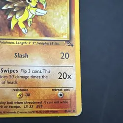 1st Edition Sandslash 41/62 Fossil Uncommon WOTC Pokemon TCG Card - Image 4