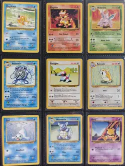Complete Base Set Non Holos 17-102 Pokemon Cards Pokemon WOTC TCG 1999 MP - Image 5