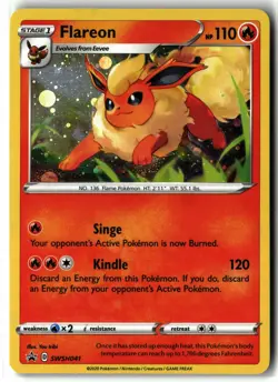 Flareon ⭐ SWSH041 Holo Promo SWSH Black Star 2019 Pokemon NM - Image 1