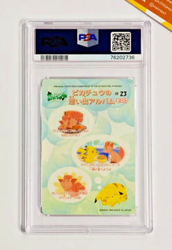 Pokemon PSA 10 Pikachu & Rokon Vulpix #23 Sealdass Fancy Graffiti 1999 Japanese - Image 2