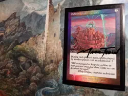 Defense Grid Urza's Legacy Foil Autographed by artist Mark Tedin. (PANGOLIN MTG) - Image 1