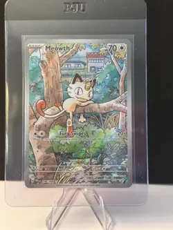 Meowth 106/094 Illustration Rare Phantasmal Flames Pokemon TCG-MC - Image 1