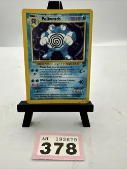 Poliwrath Base Set 2 Holo Unlimited Rare Pokemon TCG 15/130 HP - Image 2