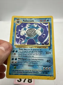 Poliwrath Base Set 2 Holo Unlimited Rare Pokemon TCG 15/130 HP - Image 3