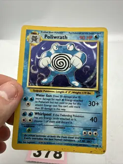 Poliwrath Base Set 2 Holo Unlimited Rare Pokemon TCG 15/130 HP - Image 4