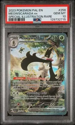 Meowscarada ex PSA 10 SIR 256/193 Sv02: Paldea Evolved Pokemon TCG Holo - Image 1