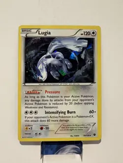Pokemon TCG Lugia Fates Collide 78/124 Exclusive Cracked Ice Holo LP - Image 1