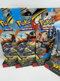 Pokemon TCG Mega Evolution& Surg Sparks Sleeved Pk Art Bundl of 5 Factory Sealed - Image 3
