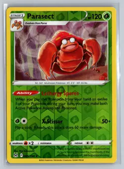 Parasect 005/196 Reverse Holo SWSH11: Lost Origin NM - LP Pokemon TCG - Image 1