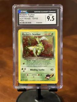 2000 Pokemon Gym Heroes Rocket's Scyther-Holo #13 CGC 9.5 MINT+ SWIRL - Image 1