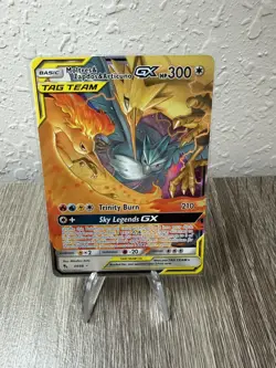 Pokemon Moltres & Zapdos & Articuno GX TAG TEAM Holo 44/68 Hidden Fates - Image 1