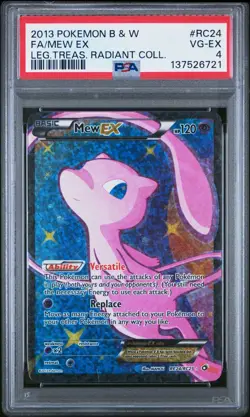 PSA 4 2013 POKEMON Mew EX BW LEGENDARY TREASURES RADIANT COLLECTION RC24 FullArt - Image 1
