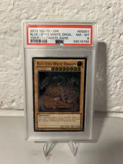 2013 YU-GI-OH! STARTER DECK KAIBA RELOADED #EN001 BLUE-EYES WHITE DRAGON PSA 8 - Image 1