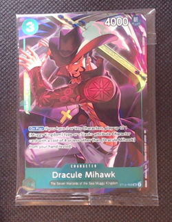Dracule Mihawk ST12-003 - One Piece Illustration Box Vol. 4 Promo Card -Sealed - Image 1