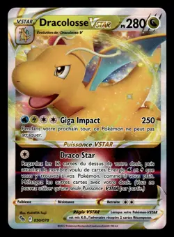 Carte Pokemon Dracolosse Vstar 050/078 EB10.5 Epee & Bouclier Pokemon Go FR - Image 1
