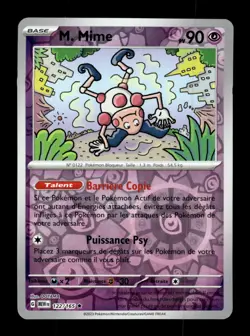 Carte Pokemon M. Mime Reverse 122/165 151 FR - Image 1