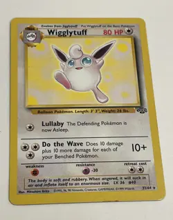 Pokemon TCG Wigglytuff Jungle 32/64 Regular 1999-2000 Wizards Base Set Copyright - Image 1