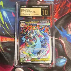 Pokemon Mega Charizard X ex 023 Me: Mega Evolution Promo Holo CGC 10 Pristine - Image 1