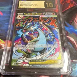 Pokemon Mega Charizard X ex 023 Me: Mega Evolution Promo Holo CGC 10 Pristine - Image 3
