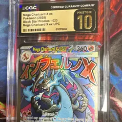 Pokemon Mega Charizard X ex 023 Me: Mega Evolution Promo Holo CGC 10 Pristine - Image 4