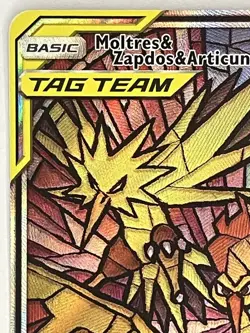 Moltres & Zapdos & Articuno GX NM SM210 Sun & Moon Promo 210 Pokemon TCG Holo - Image 3