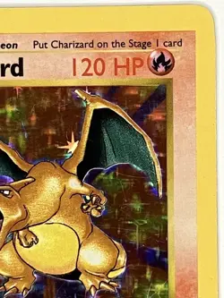 Charizard MP 4/102 Shadowless Base Set Pokemon Holo - Image 2