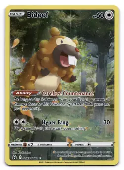 Bidoof NM GG29/GG70 Crown Zenith Galarian Gallery Pokemon TCG Holo - Image 1