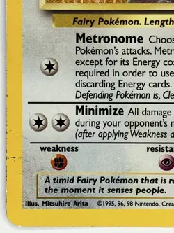 Clefable MP Unlimited Jungle 1/64 Pokemon TCG Holo - Image 5