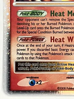 Heatran LV X LP DP31 Diamond and Pearl Pokemon TCG Holo - Image 5