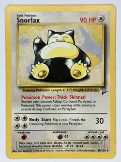 Snorlax MP 30/130 Base Set 2 Pokemon TCG Regular - Image 1